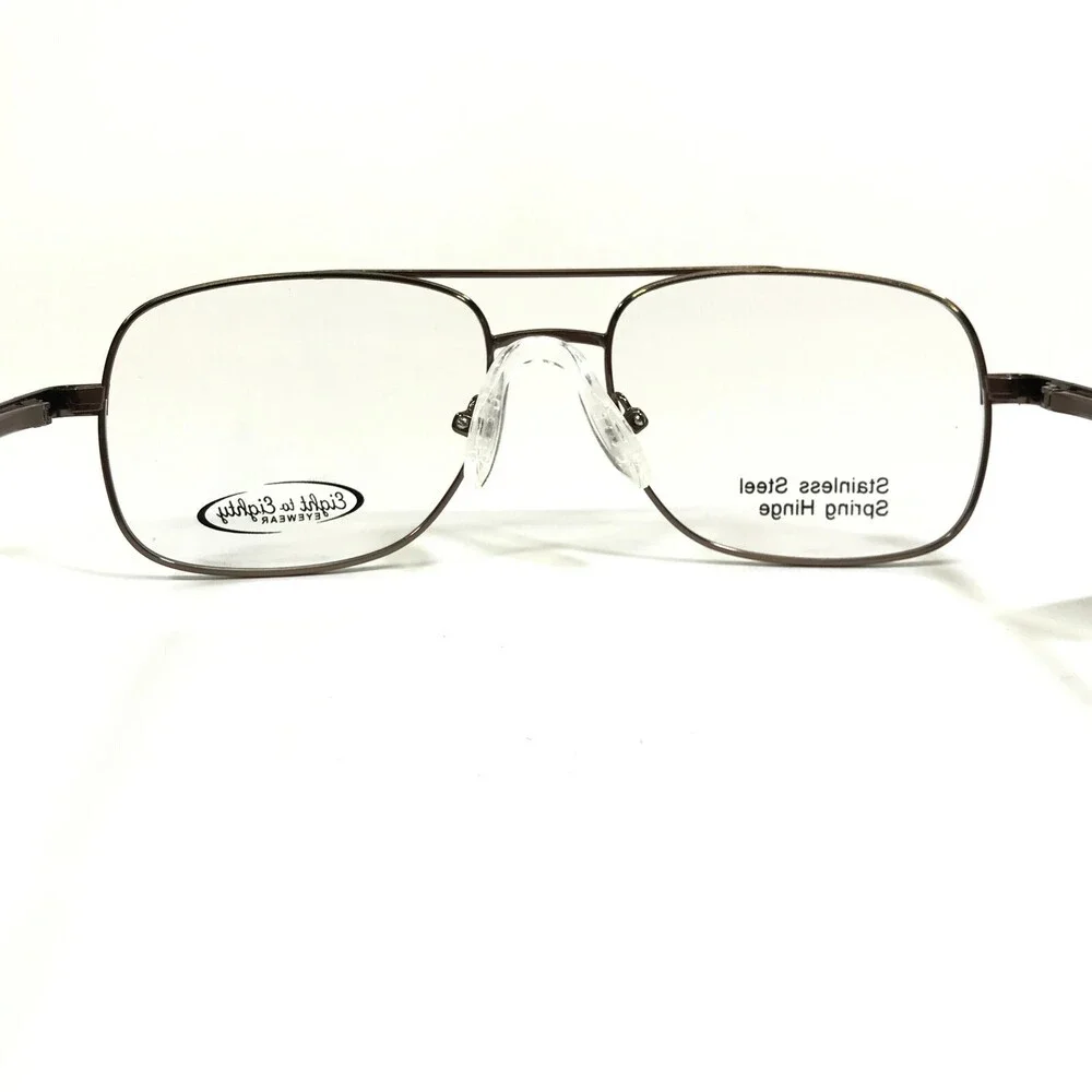Eight to Eighty Eyeglasses Frames MORTY BROWN Square Full Rim 54-18-140